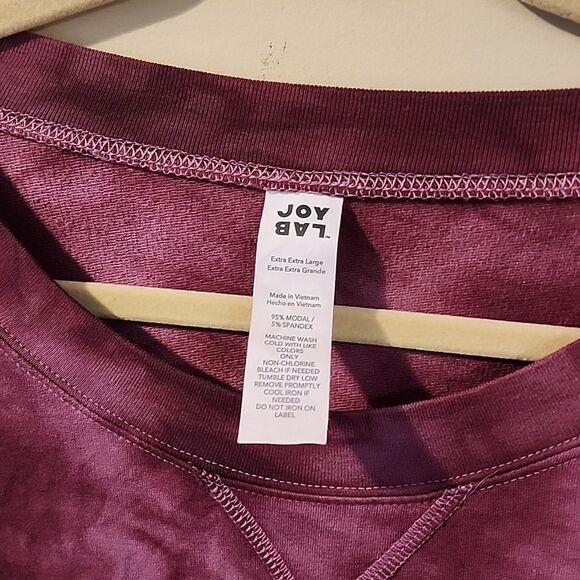 Oversized joy lab pullover merlot Tie dye large - Picture 2 of 3
